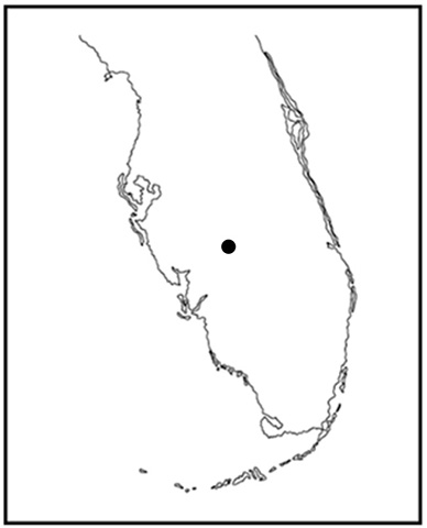 distribution map for Archbold alien katydid